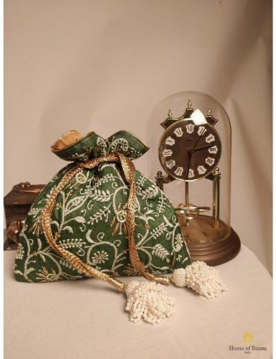 Lucknowi Chikankari Potli Bags