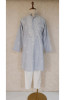 Gray Cotton Linen Chikankari Kurta