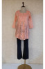 Dark Peach Mul Chanderi Chikankari Short Top