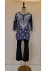 Dark Gray Modal Chikankari Short Top