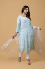 Sky Blue Muslin Chikankari Kurta
