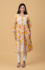 Yellow Mul Cotton Chikankari Kurta