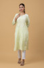 Mint Green Cambric Cotton Chikankari Kurta