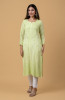Lemon Green Modal Chikankari Kurta