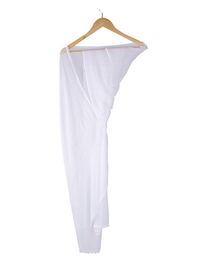 Rohia by Chhangamal white chiffon Dupatta