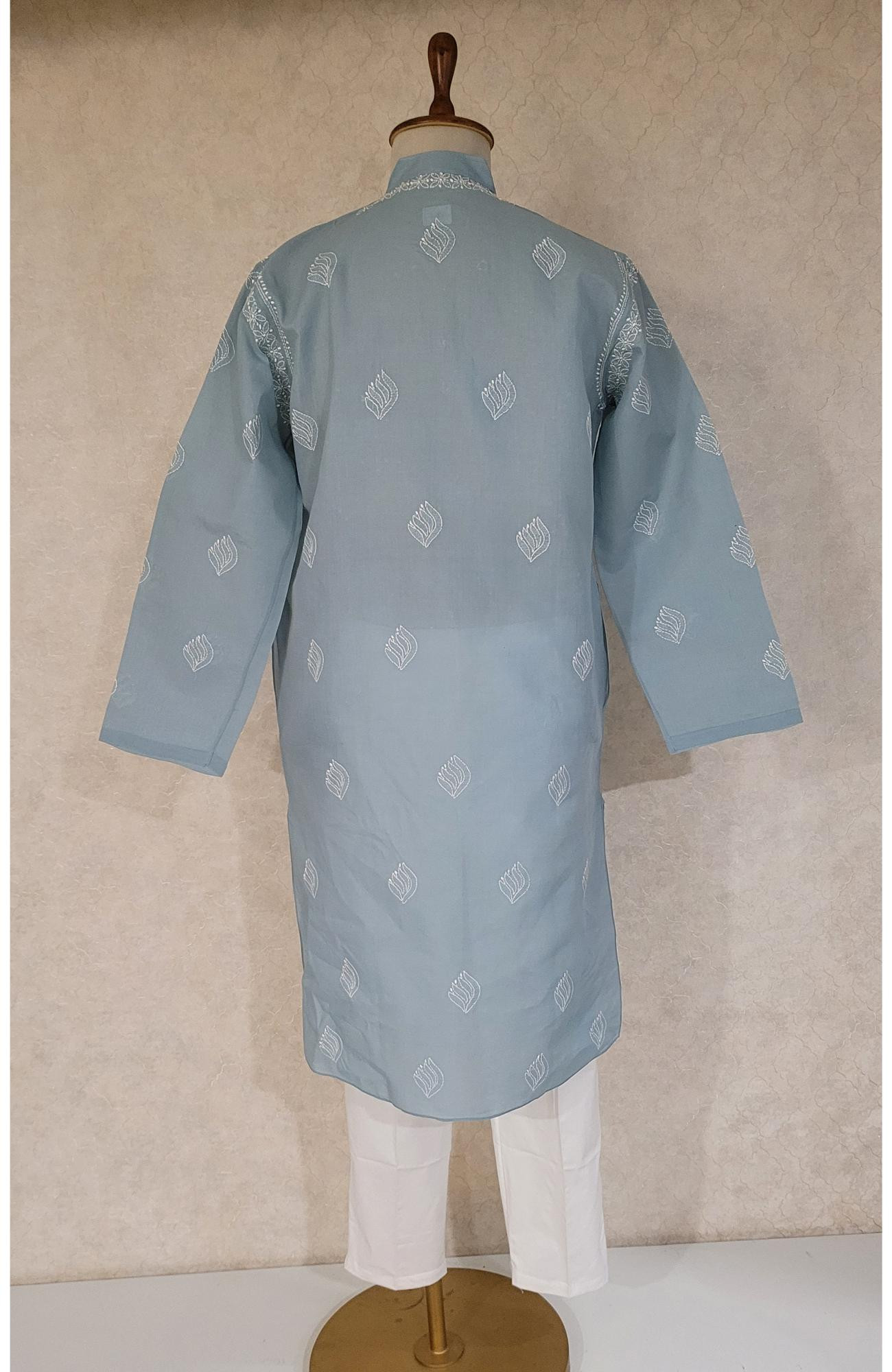 Mint Green Cotton Chikankari Kurta
