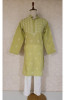 Parrot Green Cotton Chikankari Kurta