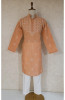 Dark Peach Cotton Chikankari Kurta