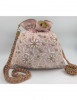 Chhangamal Lucknowi Powder Pink Chikankari Potli Bags