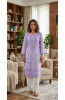 Purple  Cotton  Hand Embroidered Chikankari Kurti