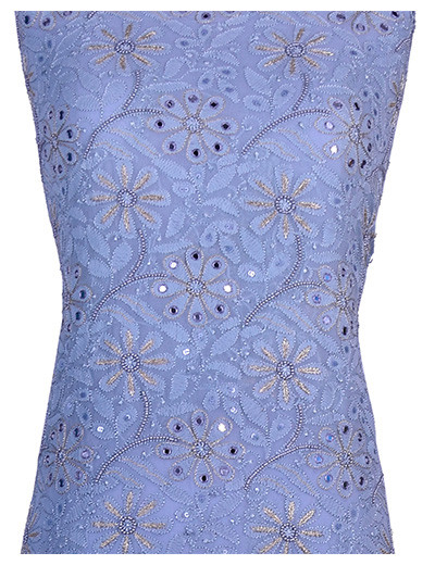Rohia by Chhangamal Hand Embroidered Grey Viscose Chikan Kurta Length