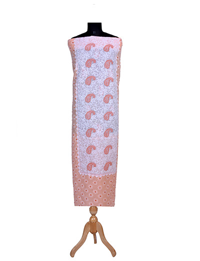 Rohia by Chhangamal Hand Embroidered Multicontrast Cotton Chikankari Kurti Length NL5812