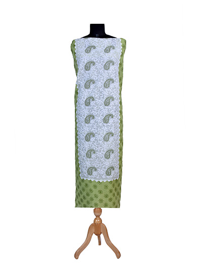 Rohia by Chhangamal Hand Embroidered Multicontrast Cotton Chikankari Kurti Length NL5812