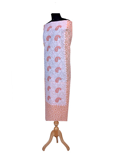 Rohia by Chhangamal Hand Embroidered Multicontrast Cotton Chikankari Kurti Length NL5812