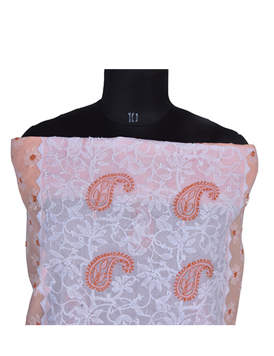 Rohia by Chhangamal Hand Embroidered Multicontrast Cotton Chikankari Kurti Length NL5812