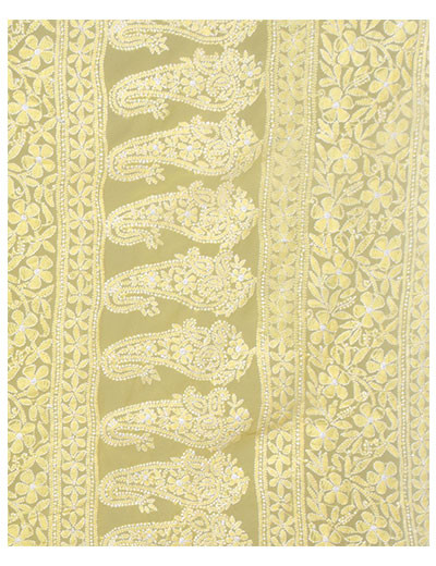Rohia By Chhangamal Neon Yellow Georgette Saree