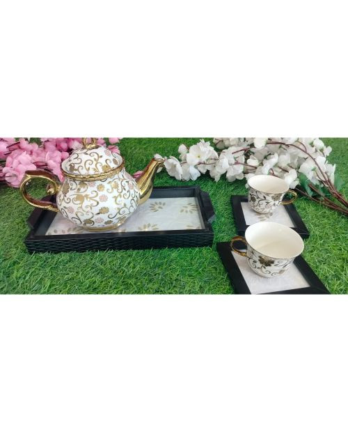 Rohia By Chhangamal Presents Hand Embroidered White Pure Georgette Lucknowi Chikankari Table Coaster With Gotapatti And Tepchi Work