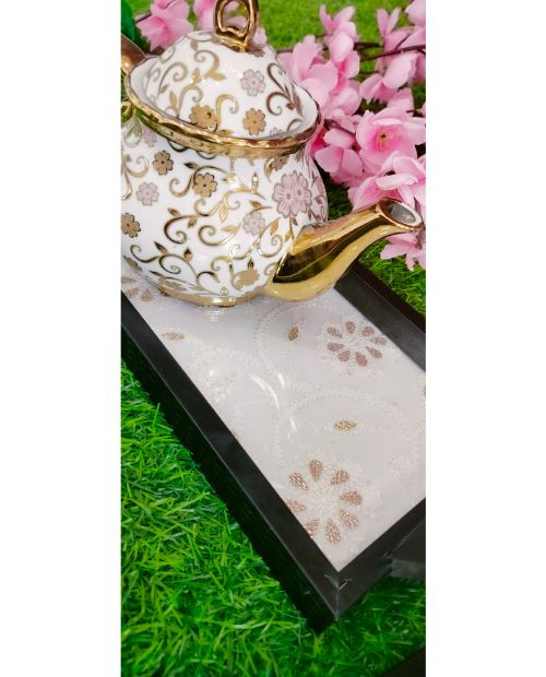 Rohia By Chhangamal Presents Hand Embroidered White Pure Georgette Lucknowi Chikankari Table Coaster With Gotapatti, Shadow And Murri Work