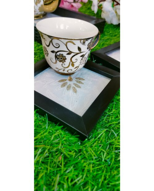 Rohia By Chhangamal Presents Hand Embroidered White Pure Georgette Lucknowi Chikankari Table Coaster With Gotapatti And Tepchi Work