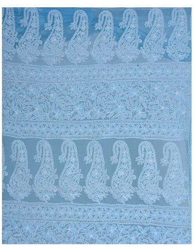 Rohia By Chhangamal Sky Blue Georgette All Over Jaal Saree