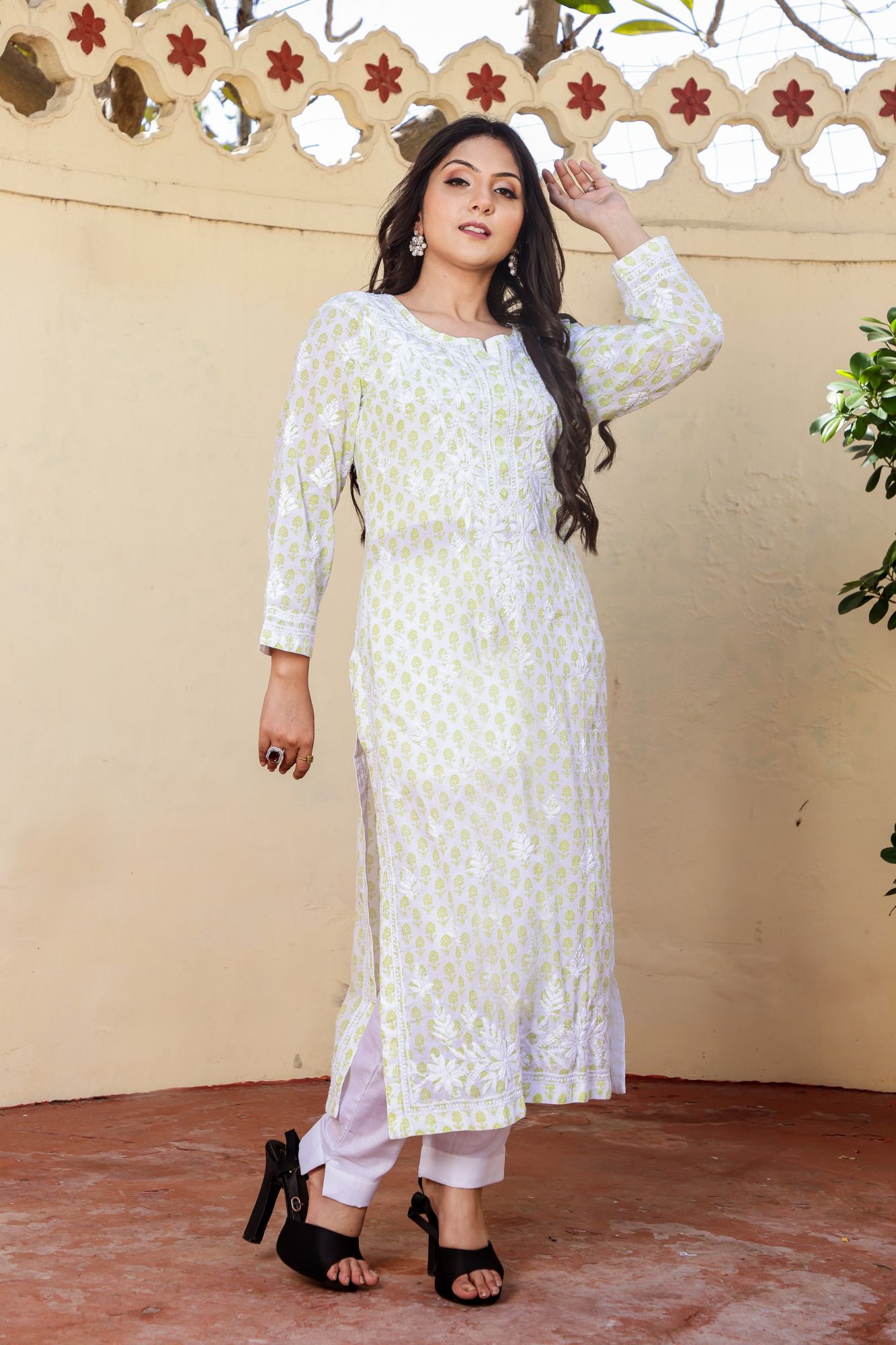 Mal Mal cotton Stitched kurti