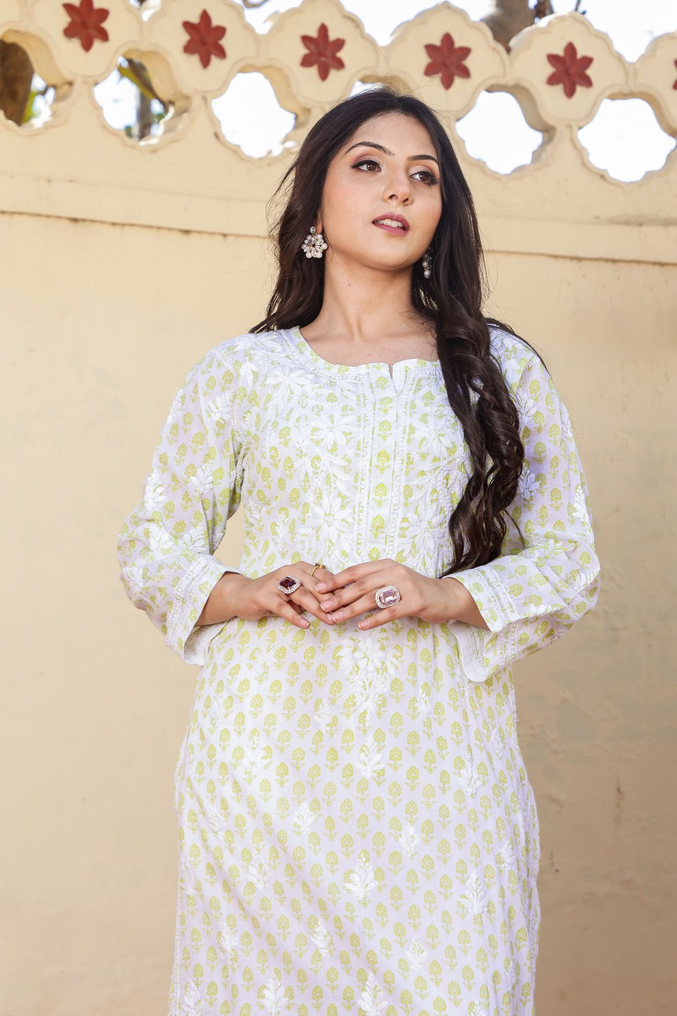 Mal Mal cotton Stitched kurti