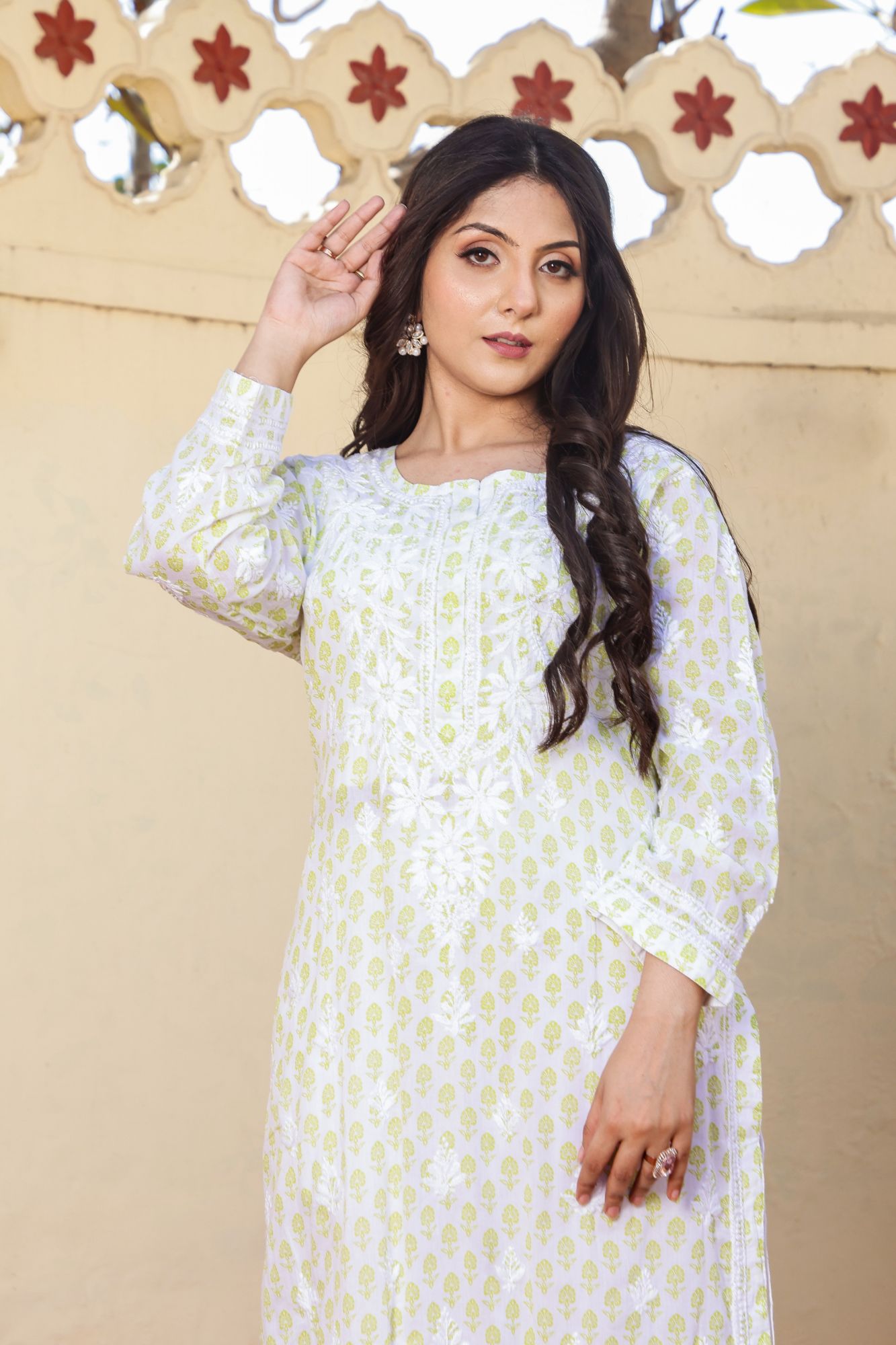 Mal Mal cotton Stitched kurti