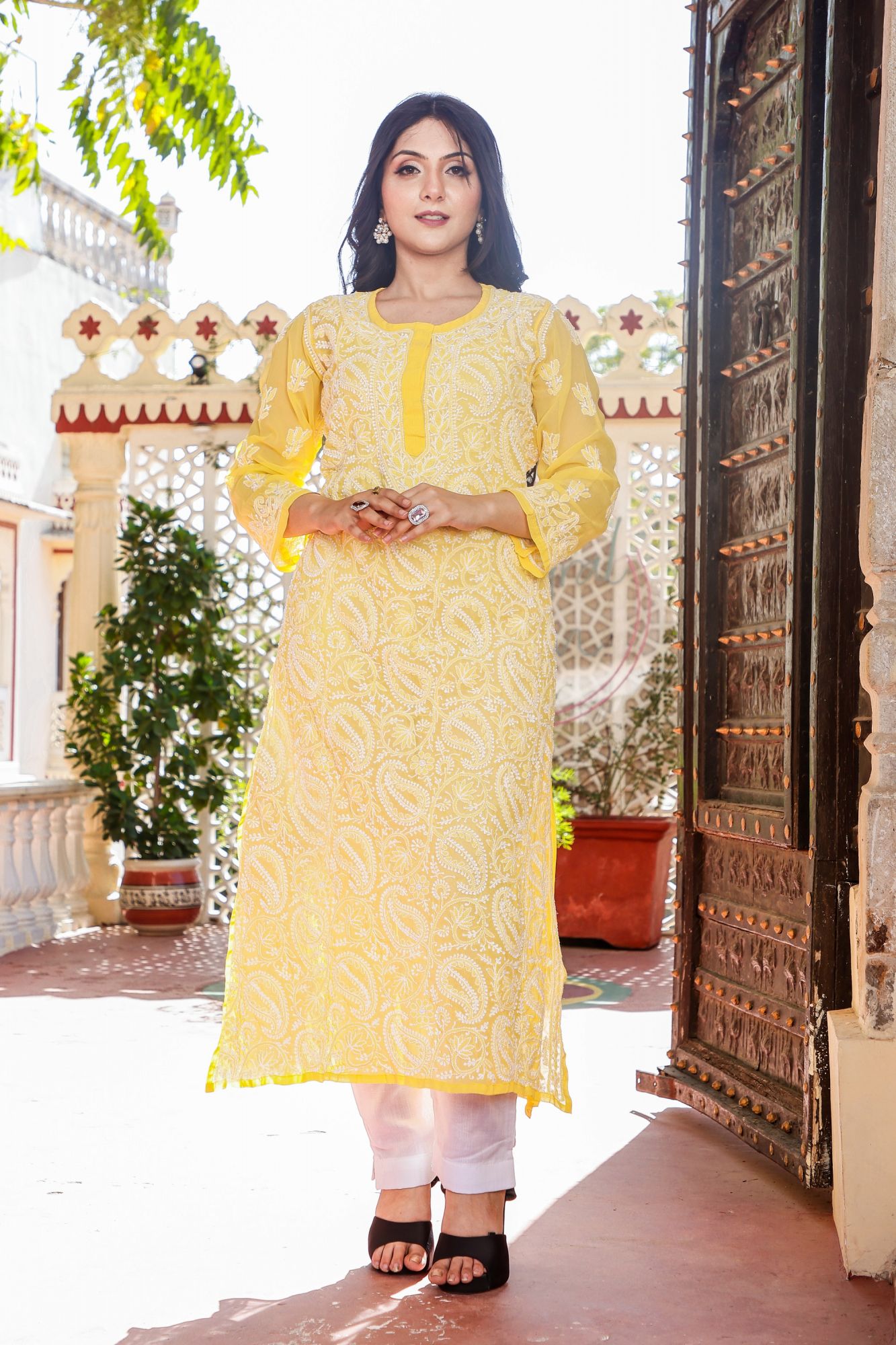 Georgette Stitched kurti