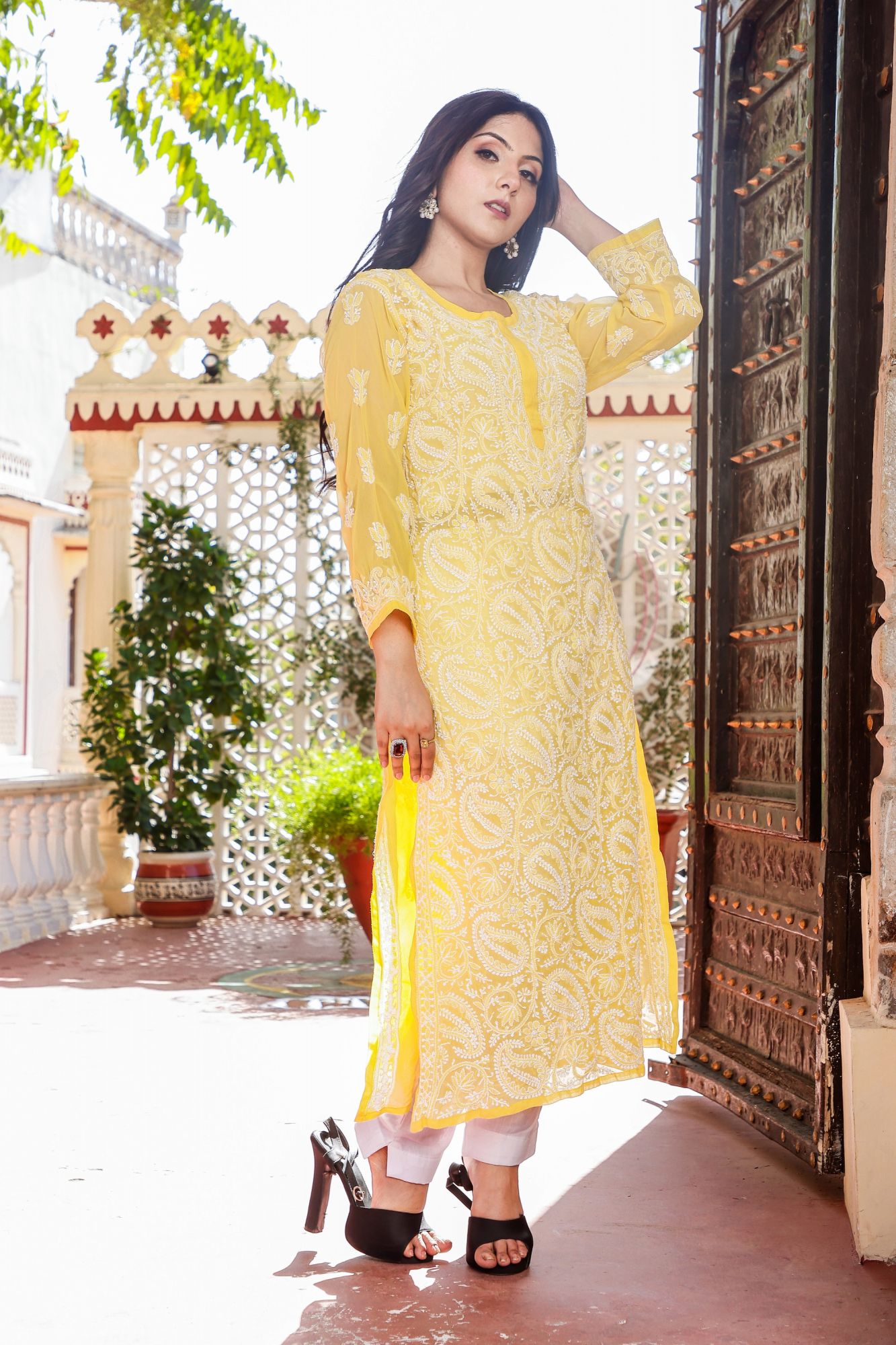 Georgette Stitched kurti
