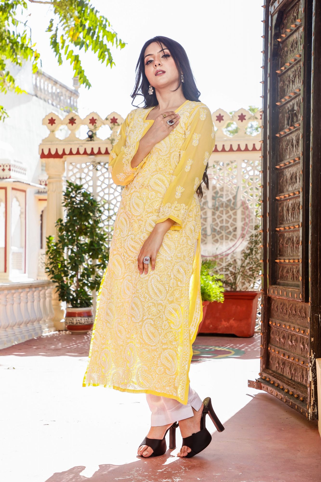 Georgette Stitched kurti