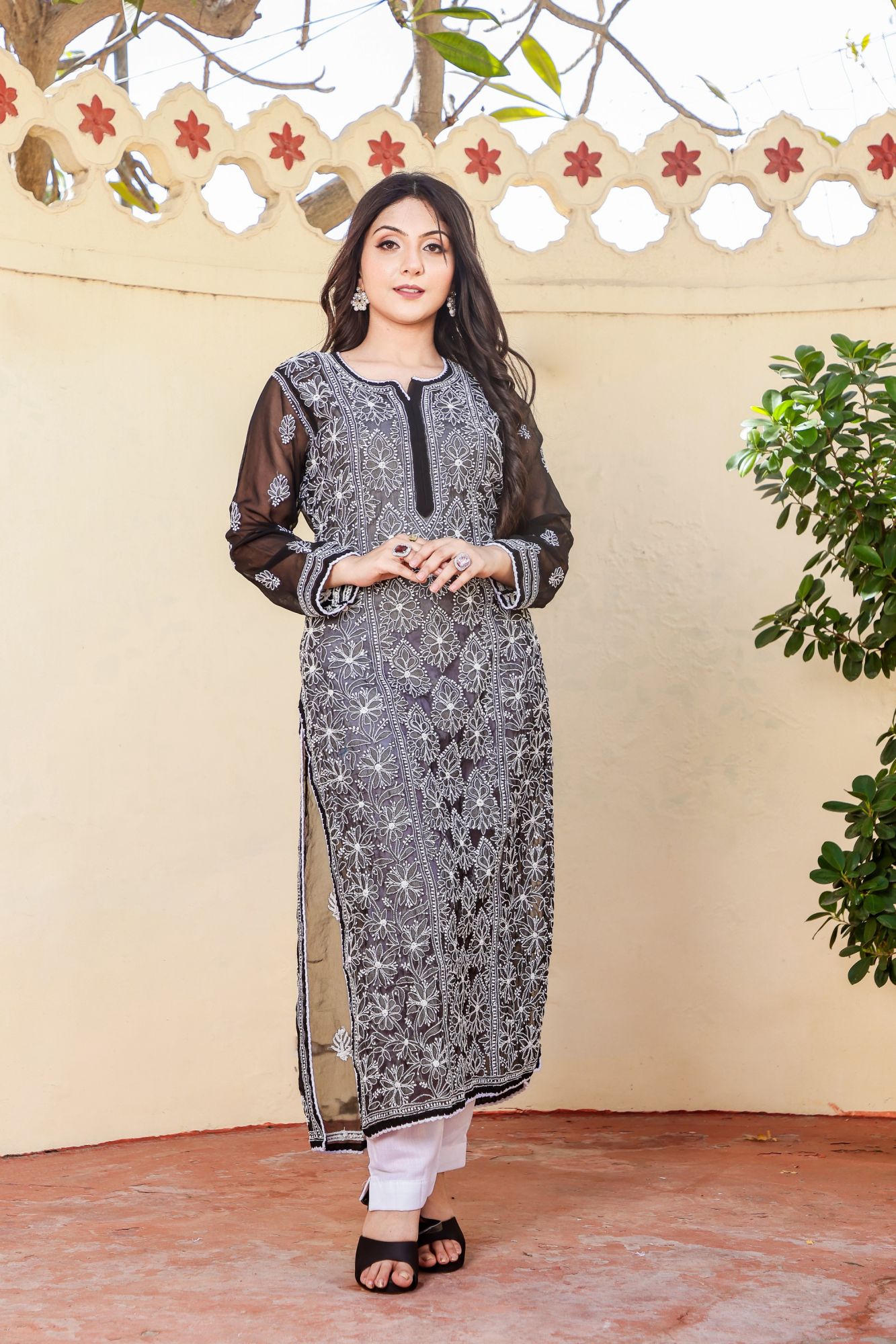 Black Georgette Kurti