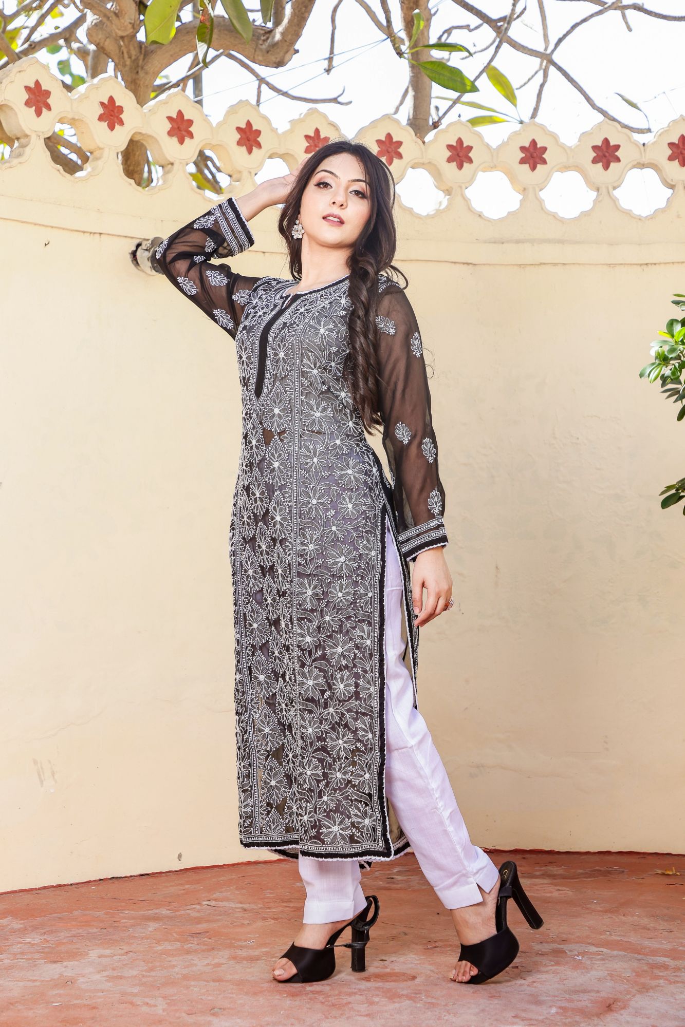 Black Georgette Kurti