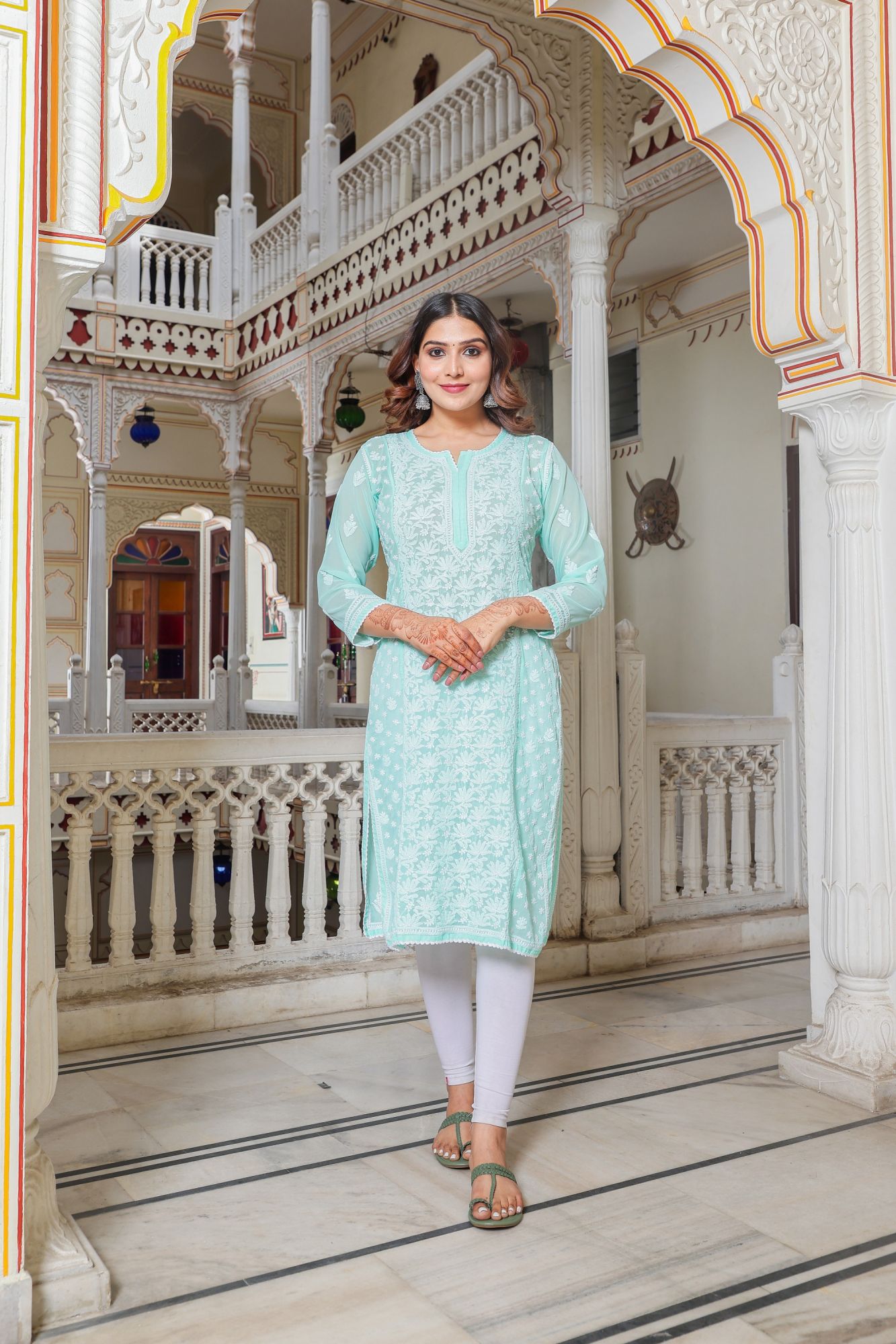 Georgette Stitched kurti