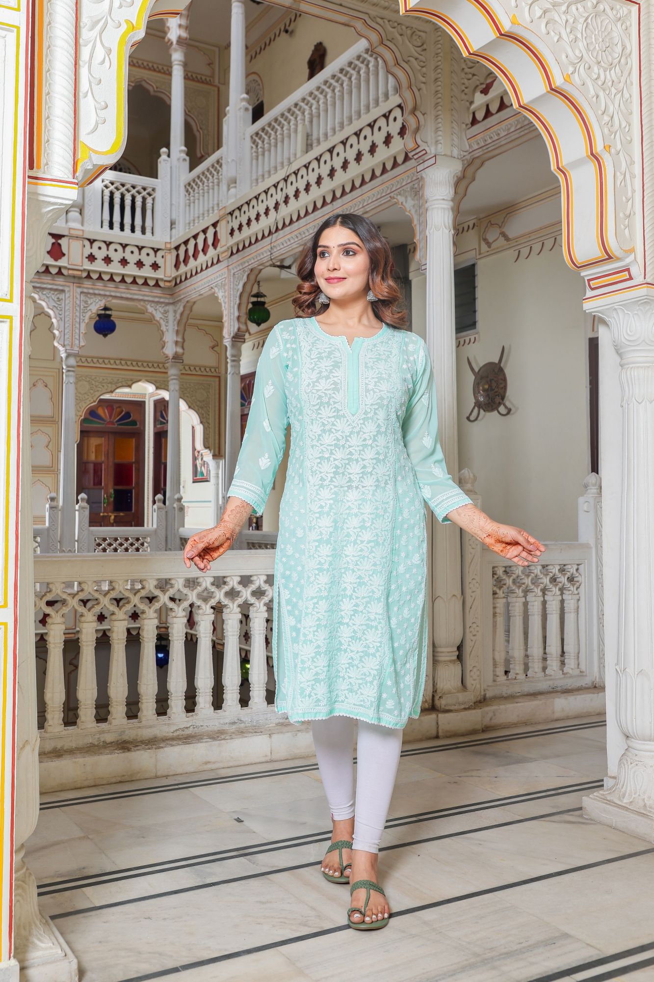 Georgette Stitched kurti