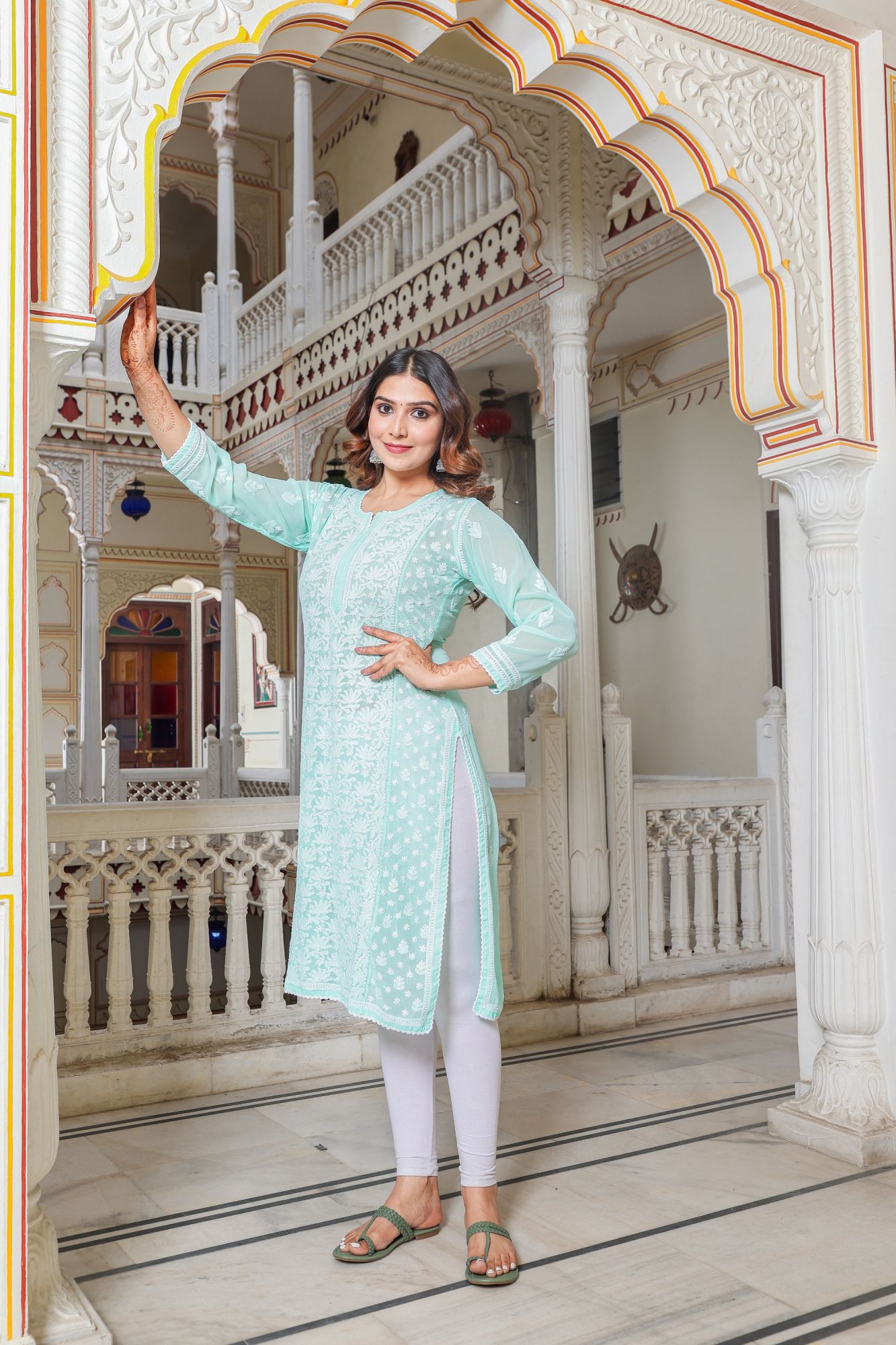 Georgette Stitched kurti
