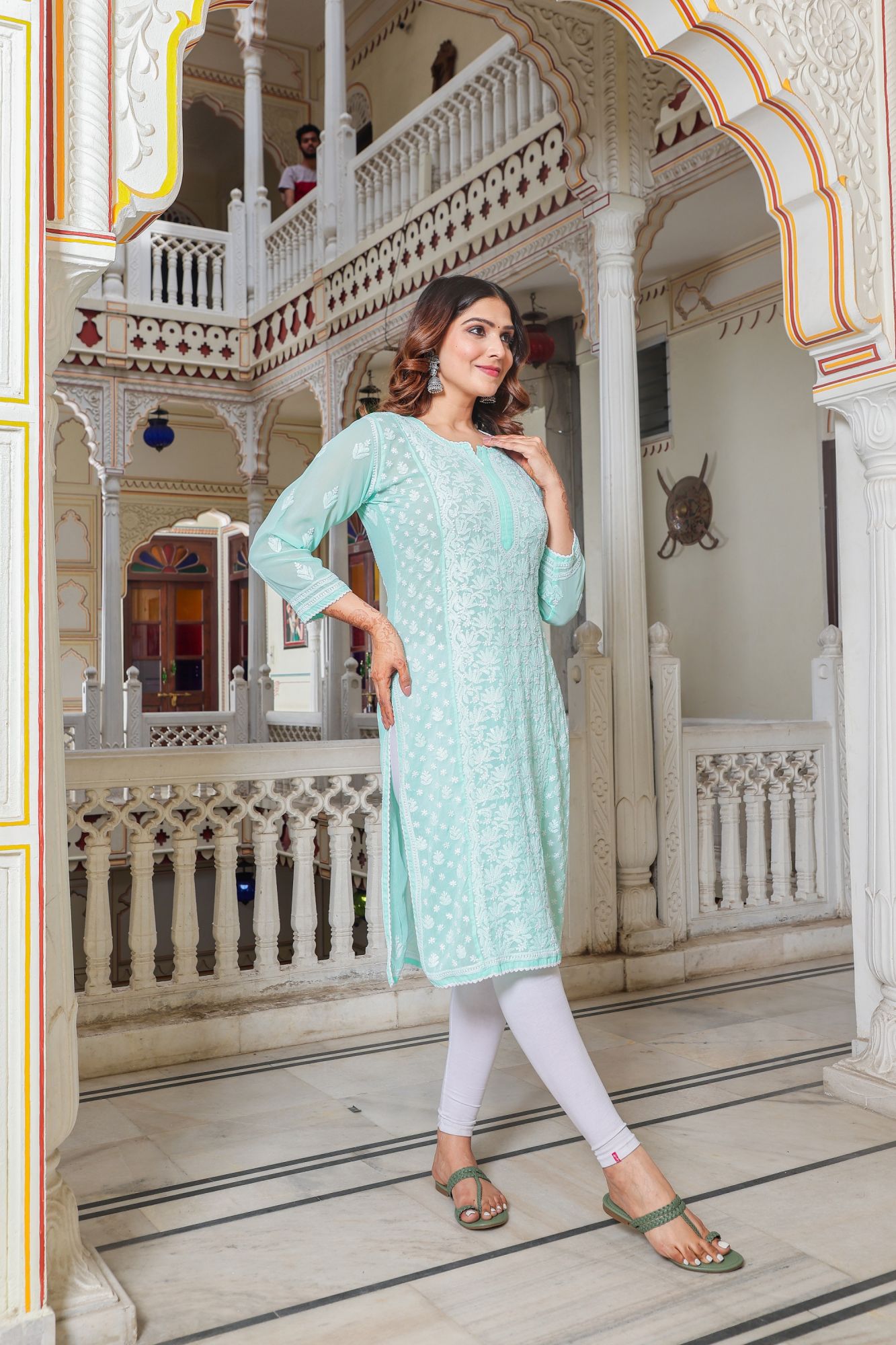 Georgette Stitched kurti
