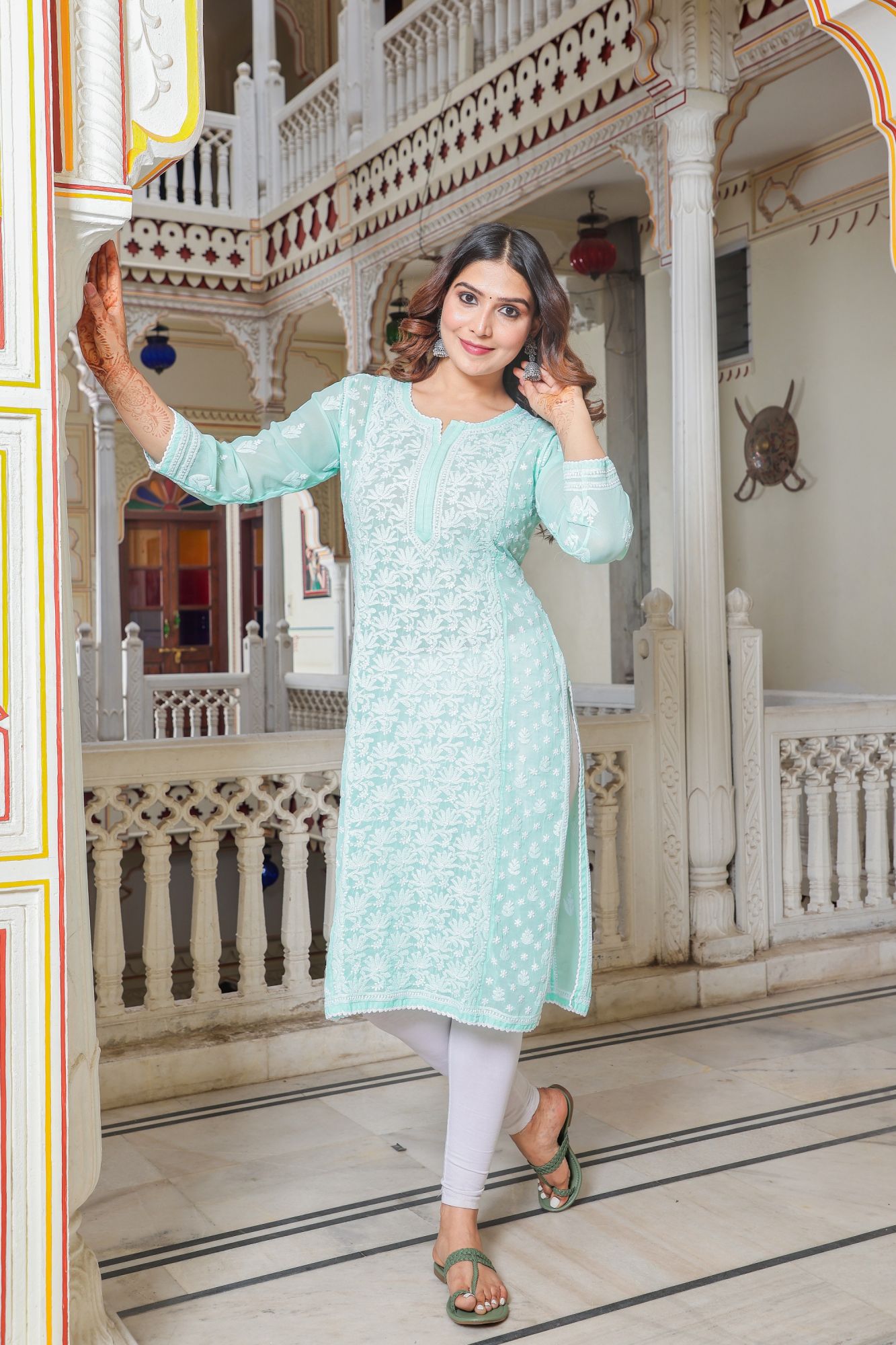 Georgette Stitched kurti