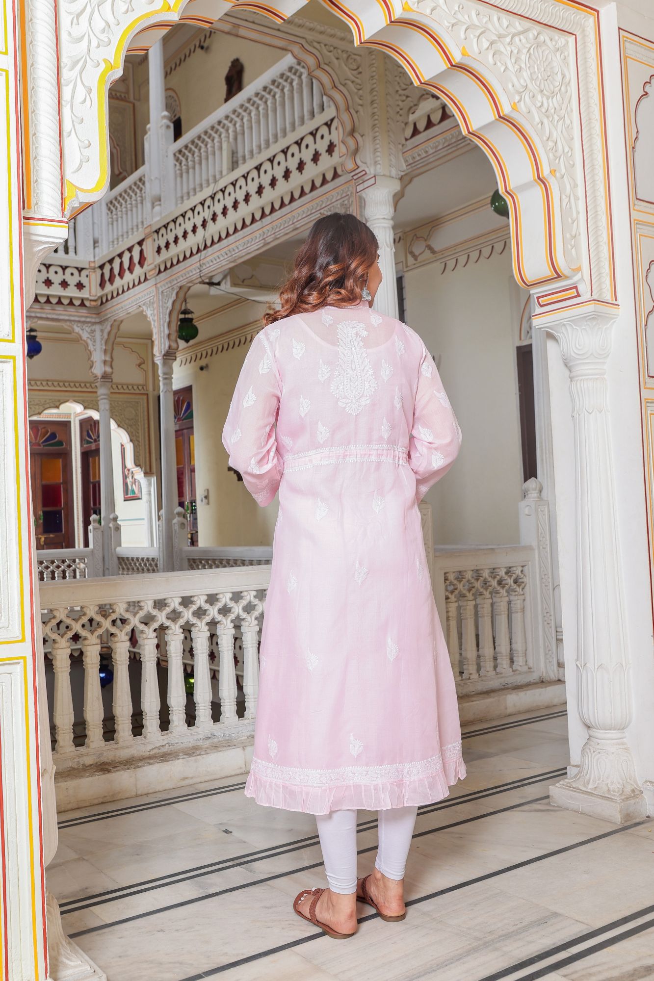 Cotton two layer A line kurta