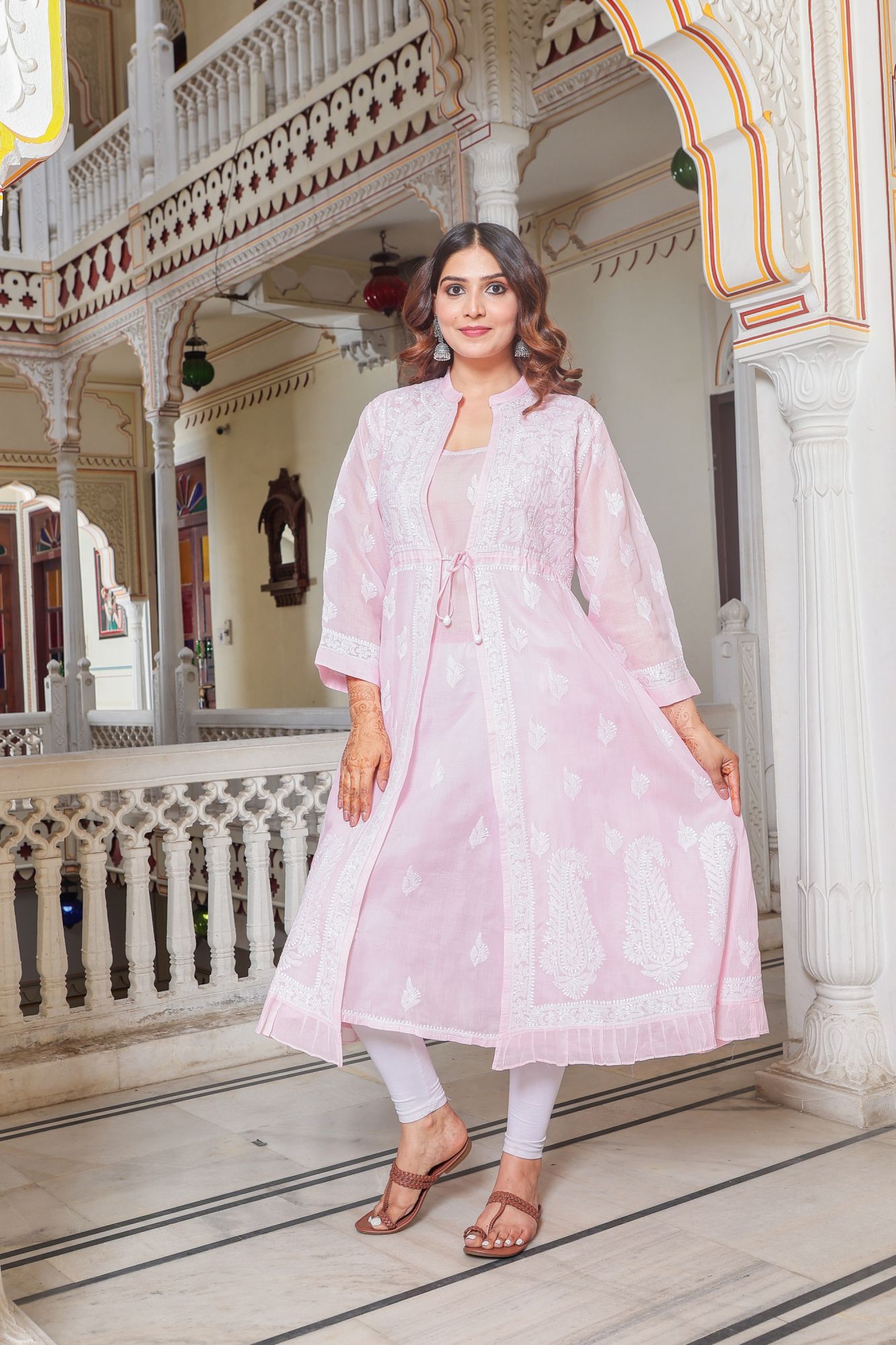 Cotton two layer A line kurta