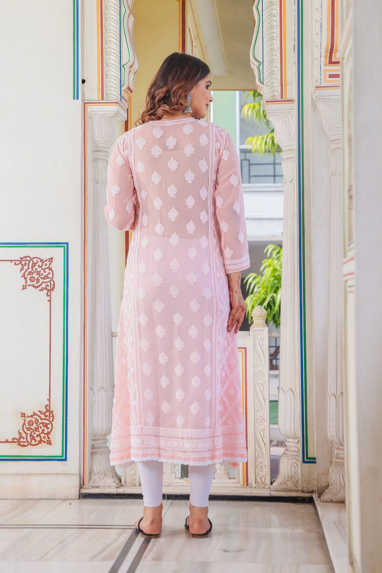 Semi Georgette A line kurta
