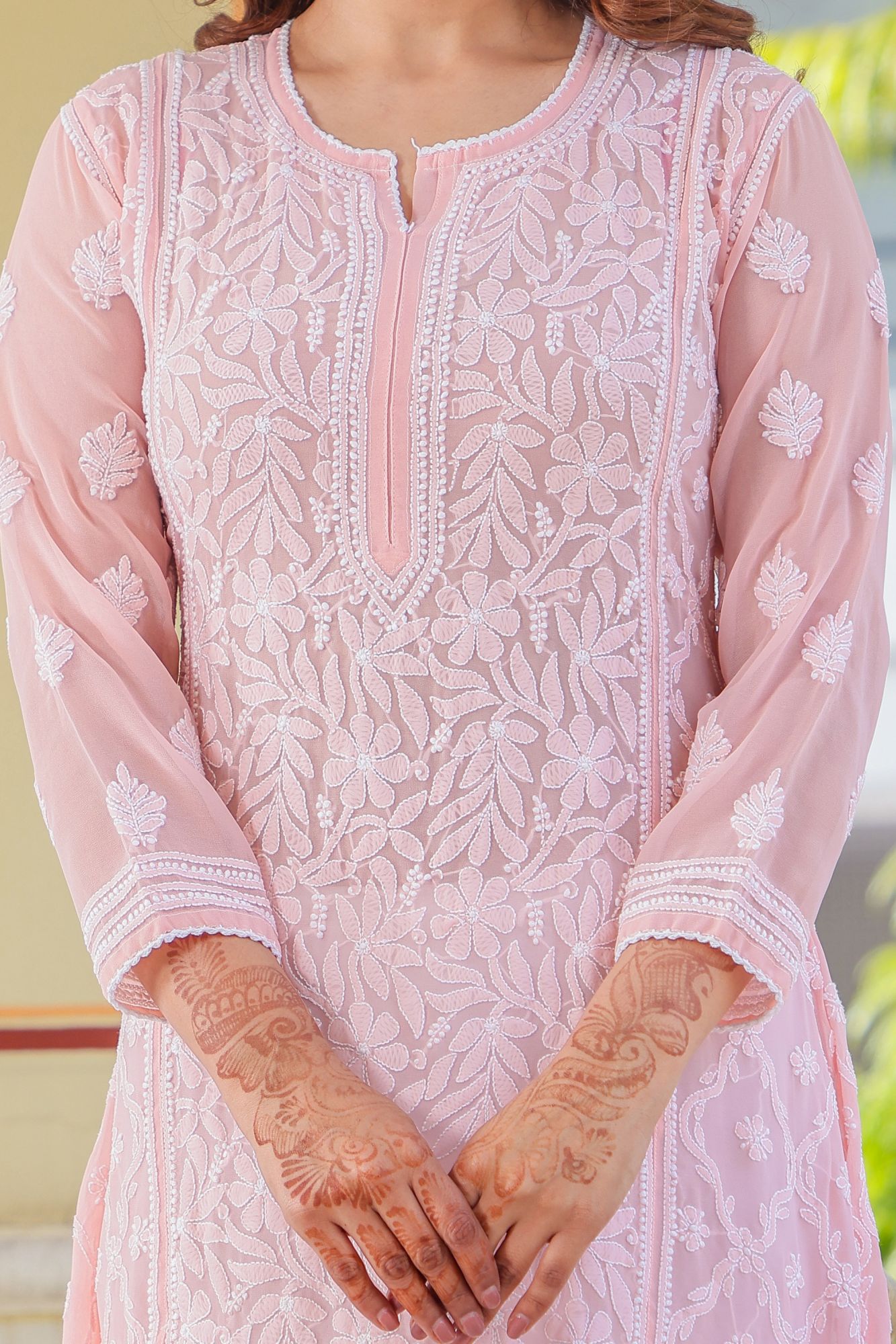 Semi Georgette A line kurta
