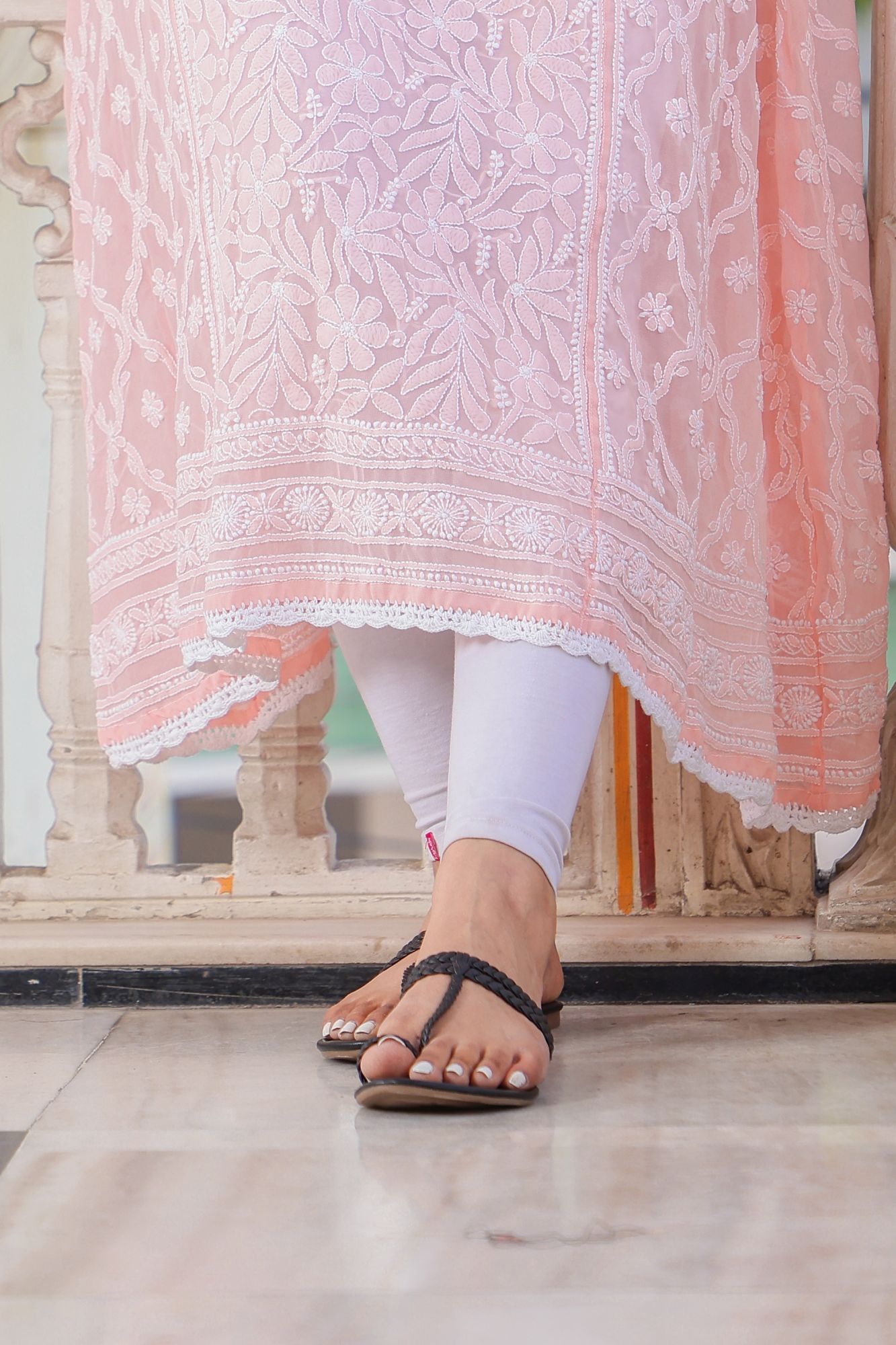 Semi Georgette A line kurta