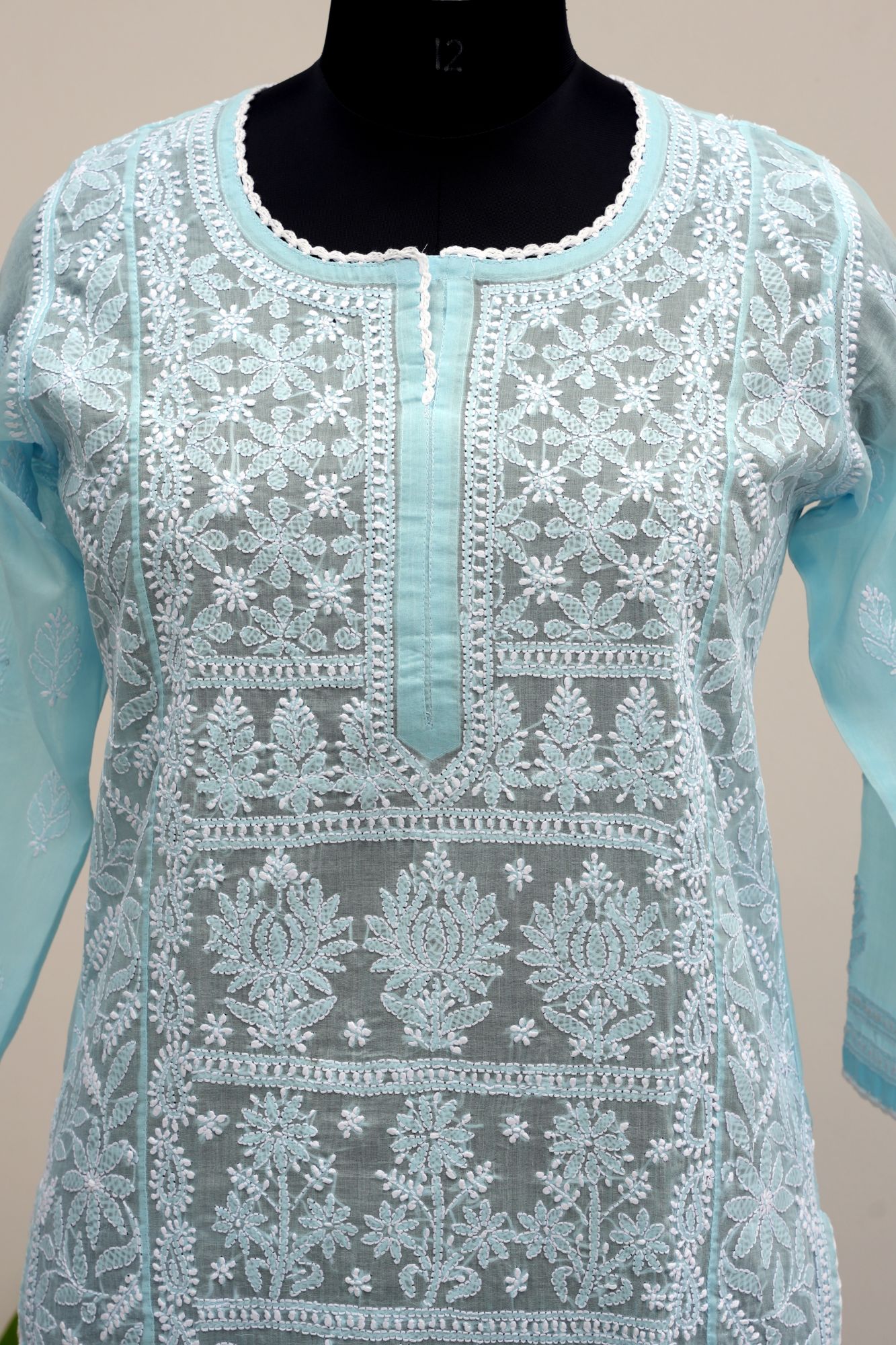 Cotton Stitched Jaalwork Kurti