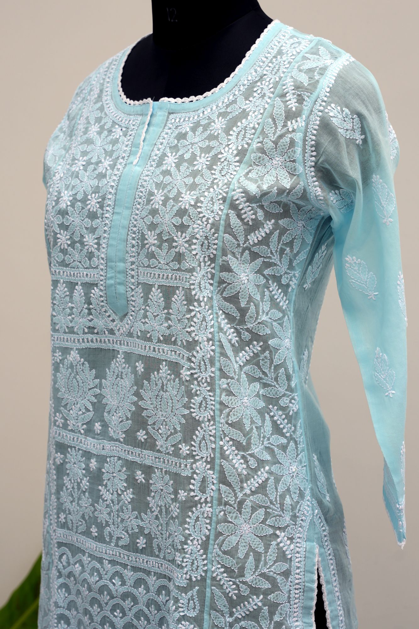 Cotton Stitched Jaalwork Kurti