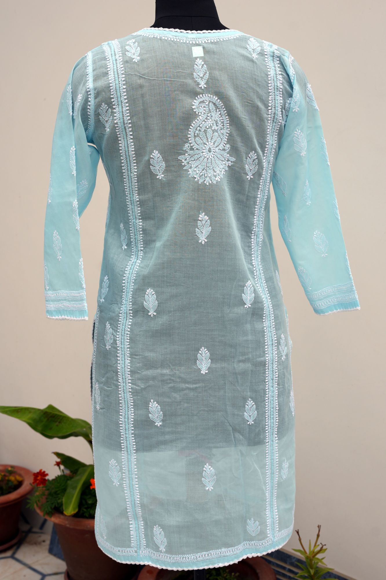 Cotton Stitched Jaalwork Kurti