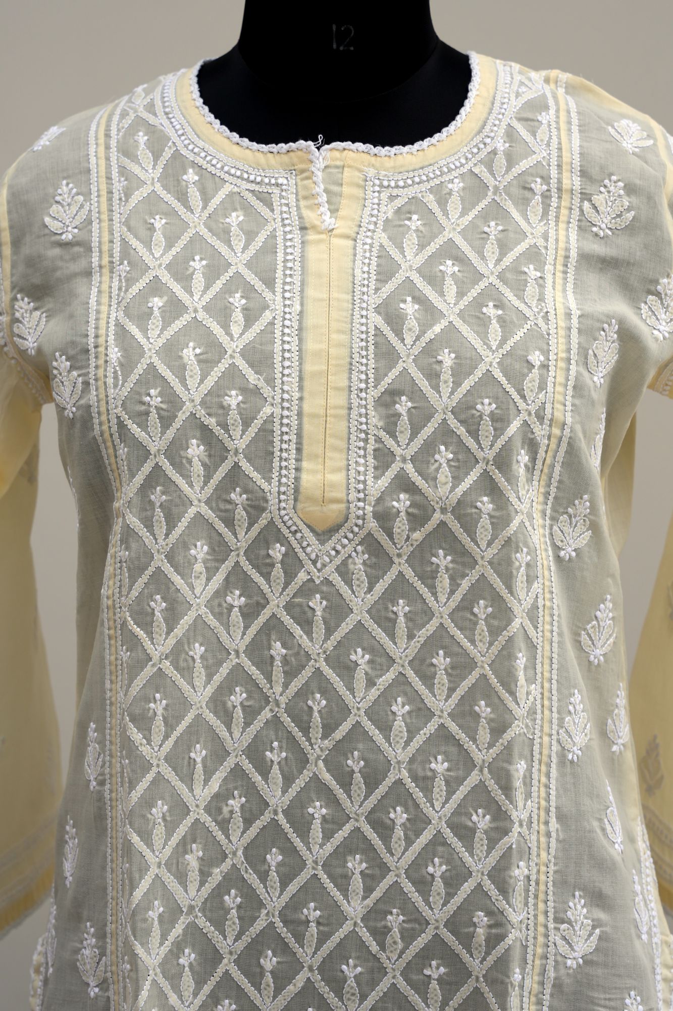Cotton Voil jaalwork Stitched kurti