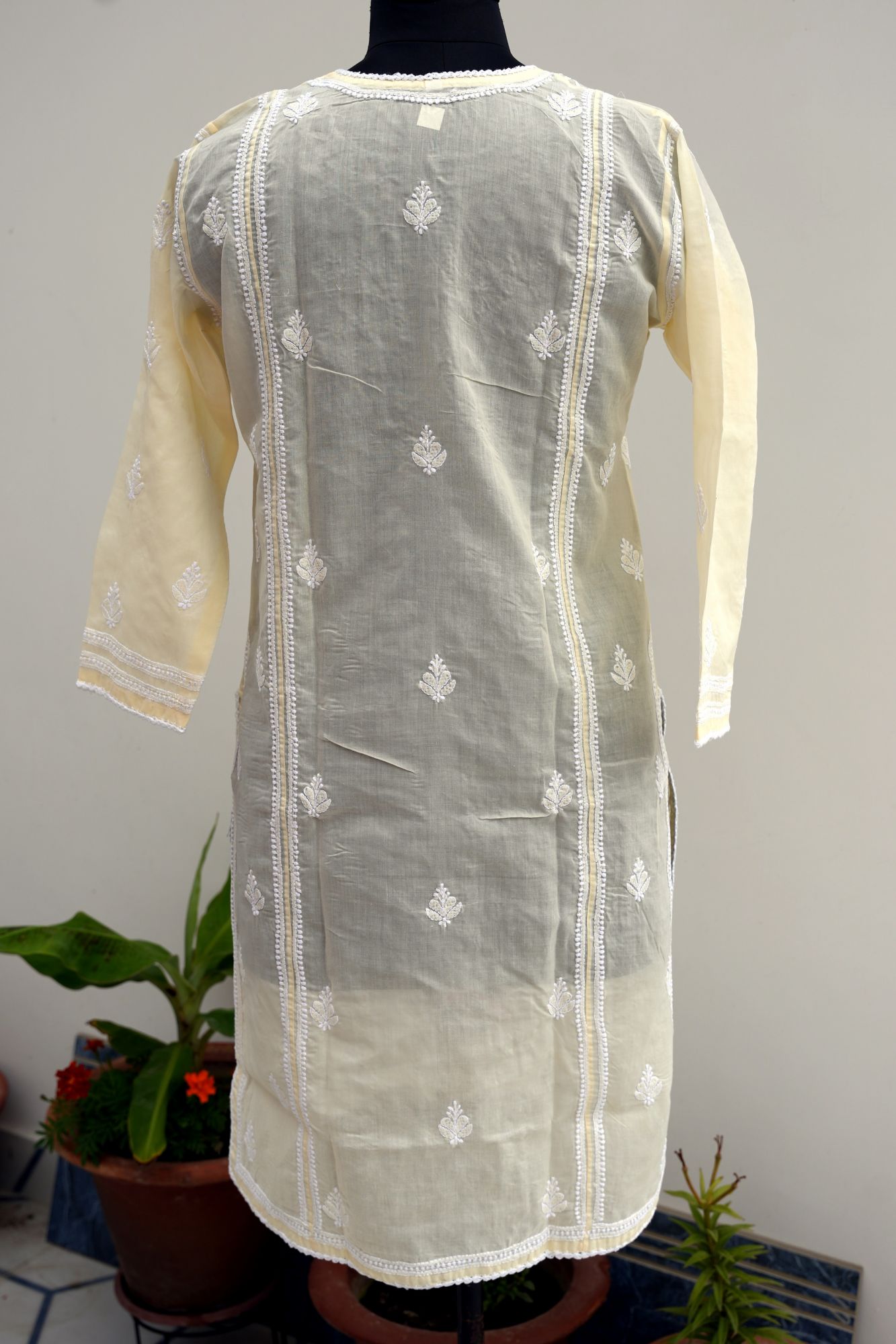 Cotton Voil jaalwork Stitched kurti