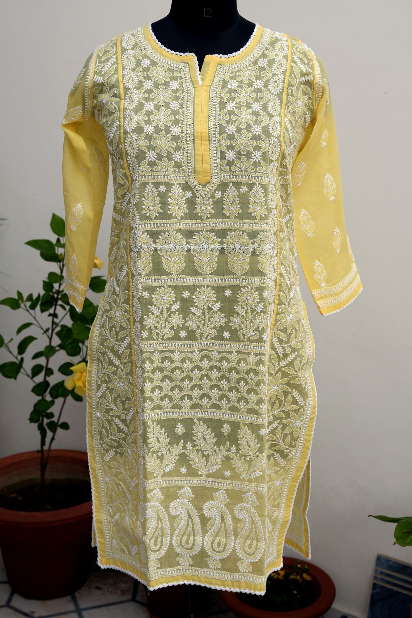 Cotton voil Stitched Kurti