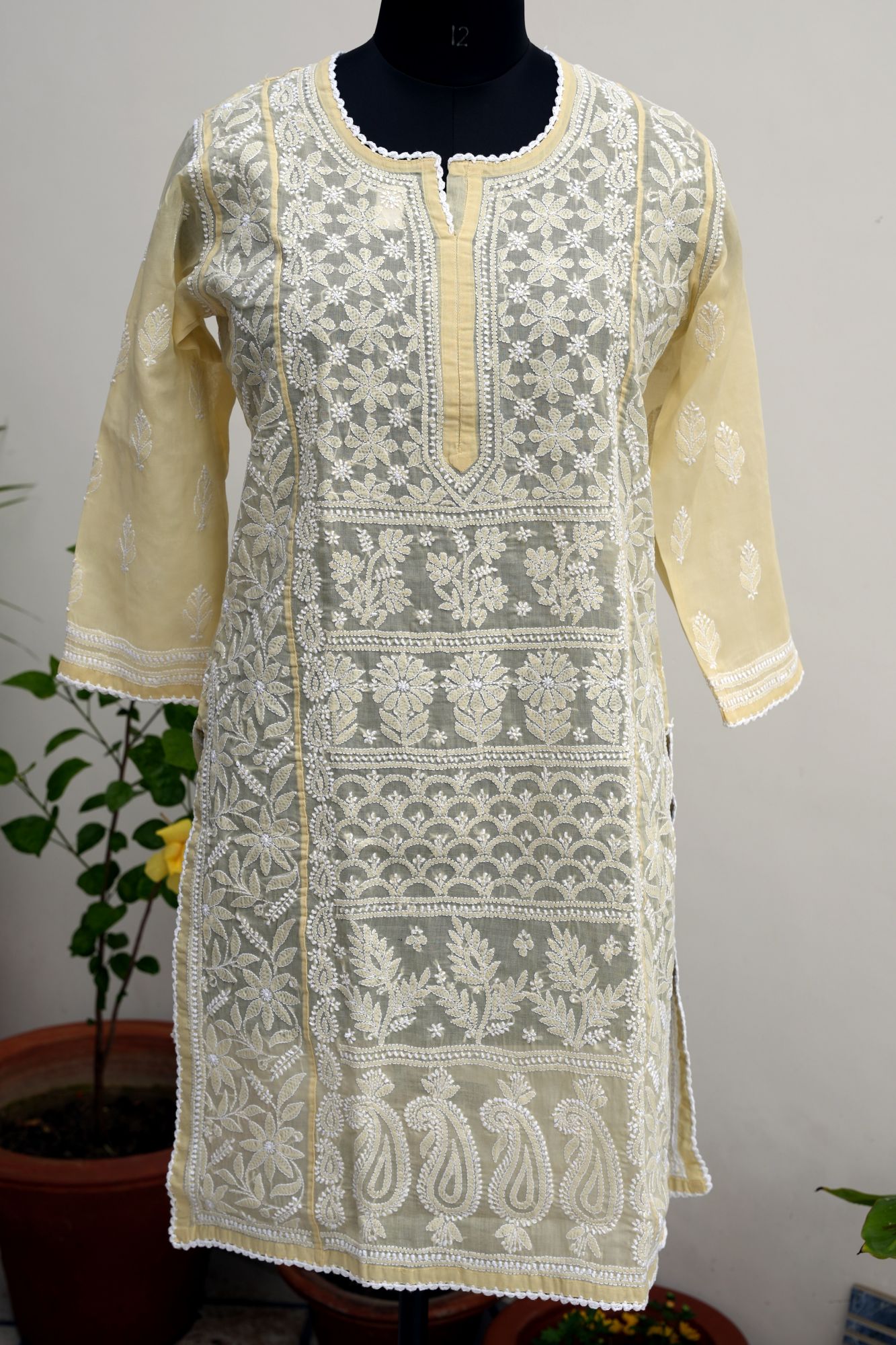 Cotton Voil Jaal kurti