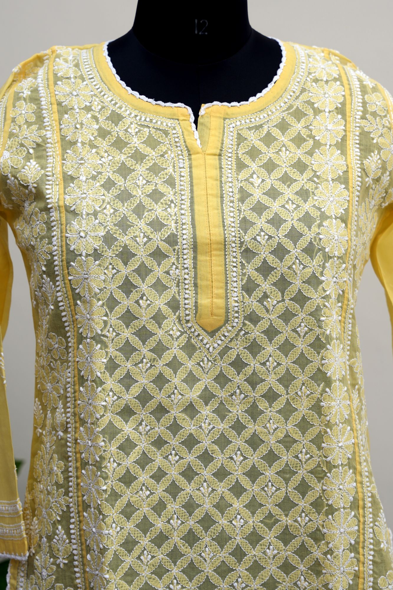 Cotton Voil Jaal work Kurti